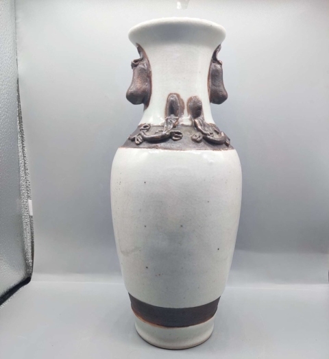 古玩陶瓷哥釉***雙耳瓶拍賣,當前價格888元