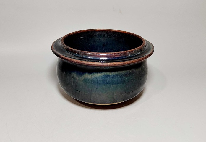 古玩陶瓷明清磁州窯黑釉窯變折沿爐拍賣，當前價格2999元