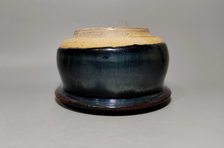 古玩陶瓷明清磁州窯黑釉窯變折沿爐拍賣，當前價格2999元