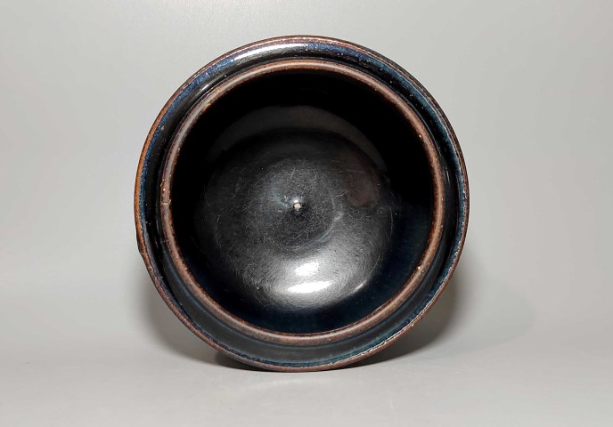 古玩陶瓷明清磁州窯黑釉窯變折沿爐拍賣，當前價格2999元