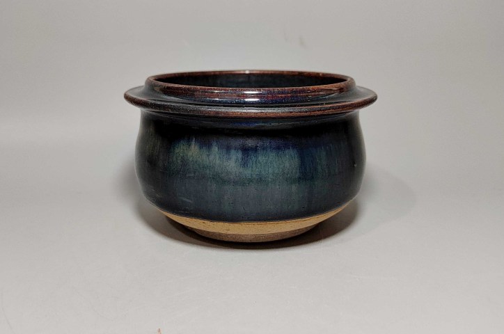 古玩陶瓷明清磁州窯黑釉窯變折沿爐拍賣，當前價格2999元