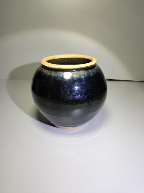 古玩陶瓷耀州窯黑釉兔毫茶入拍賣,當前價格22000元