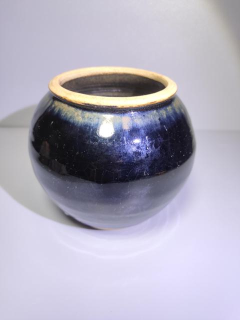 古玩陶瓷耀州窯黑釉兔毫茶入拍賣,當前價格22000元