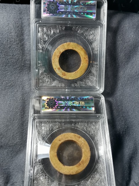 古玩雜項高古玉環玉佩一對拍賣,當前價格1元