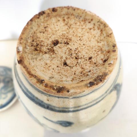 古玩陶瓷明代鳳紋青花罐拍賣，當前價格5800元