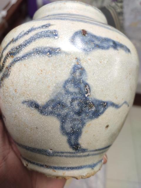 古玩陶瓷明代鳳紋青花罐拍賣，當前價格5800元