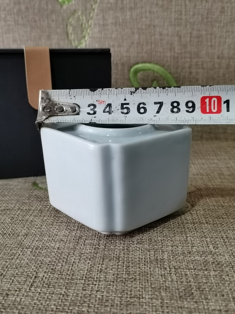 古玩陶瓷【精品文房】晚清民國天青釉文房水呈拍賣，當前價格3999元