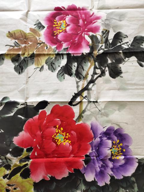 古玩字畫國家一級美術師、教授－安慶臻《富貴花開》拍賣，當前價格1369元