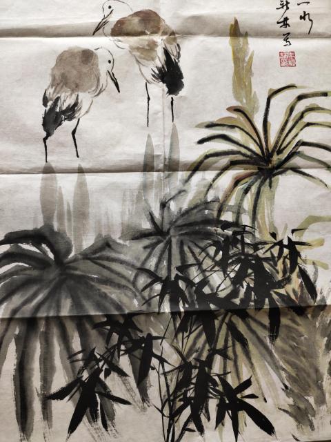 古玩字畫中央美術(shù)學(xué)院教授-馬新林《芳姿照水》拍賣,當(dāng)前價(jià)格1369元