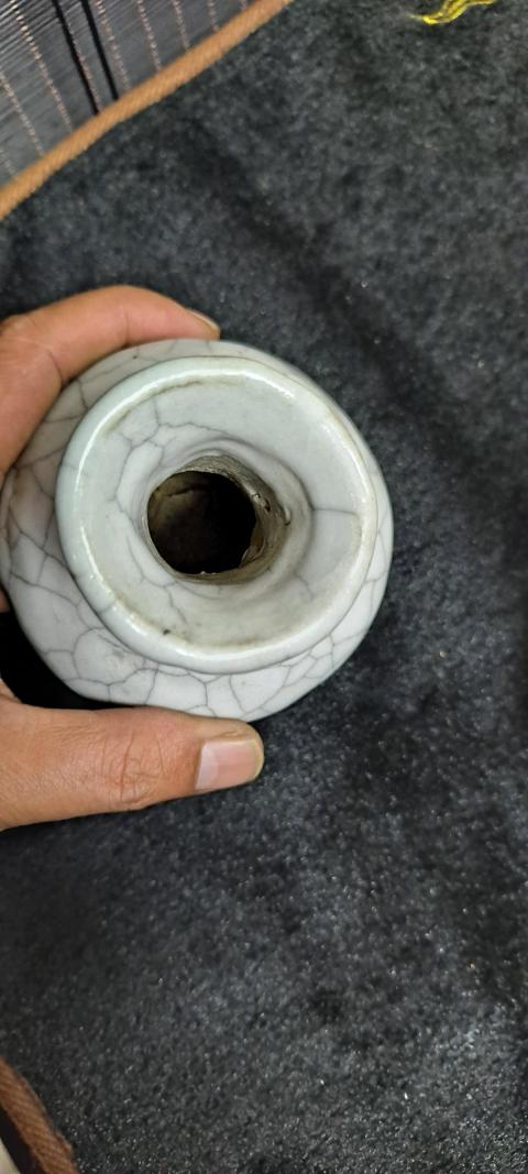 古玩陶瓷哥釉連坐香瓶拍賣，當前價格2200元