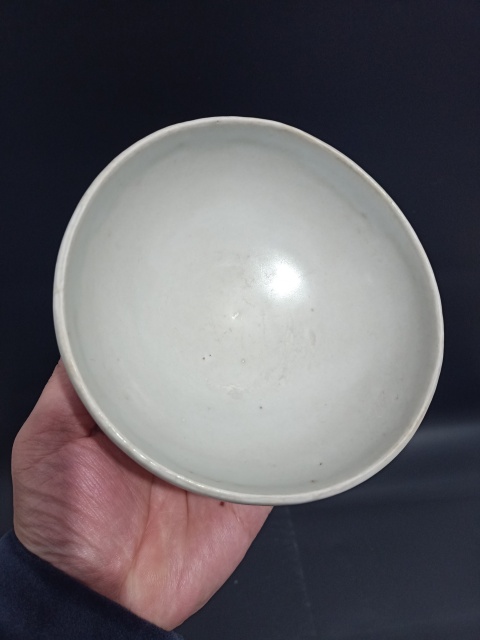 古玩陶瓷【元代】景德鎮窯卵白釉大碗拍賣，當前價格1999元