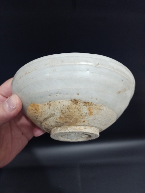 古玩陶瓷【元代】景德鎮窯卵白釉大碗拍賣，當前價格1999元