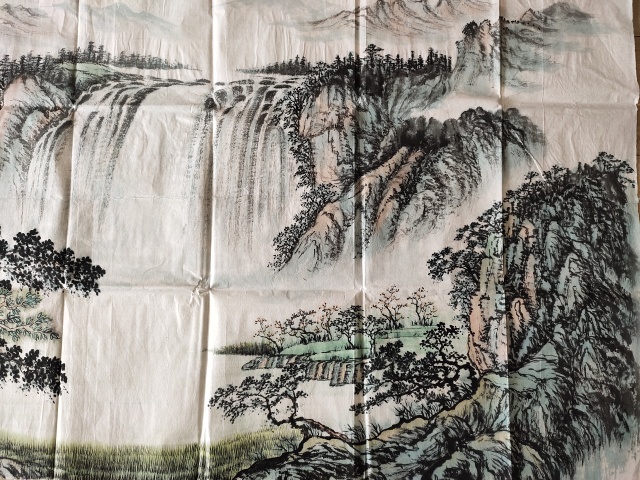 古玩字畫中美協會會員-馮聚成《松韻泉聲》拍賣,當前價格3699元