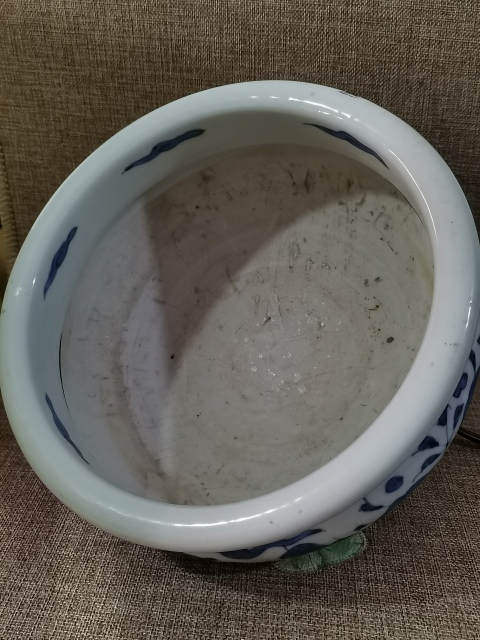 古玩陶瓷【精美大香爐】晚清民國青花香爐拍賣,當前價格1350元