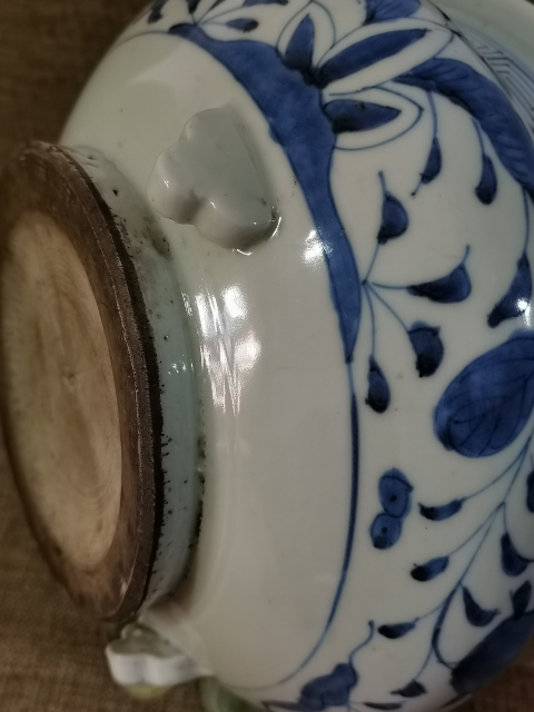 古玩陶瓷【精美大香爐】晚清民國青花香爐拍賣,當前價格1350元
