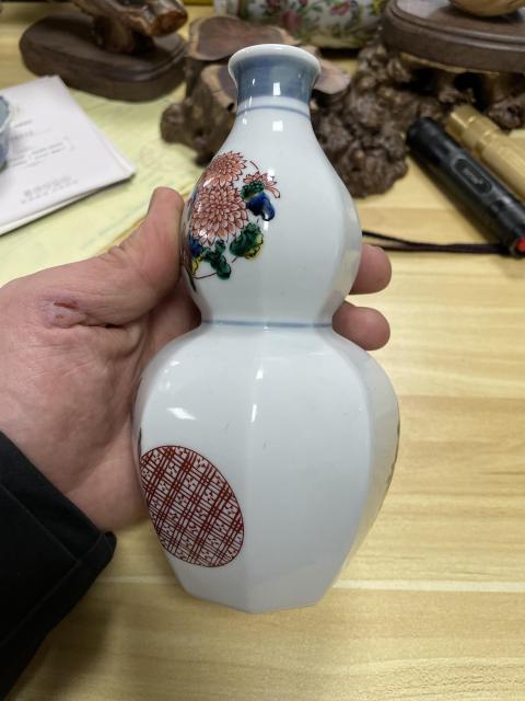 古玩陶瓷晚清民國 龍鳳紋葫蘆瓶拍賣，當前價格688元