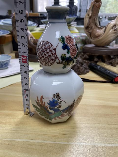 古玩陶瓷晚清民國 龍鳳紋葫蘆瓶拍賣，當前價格688元
