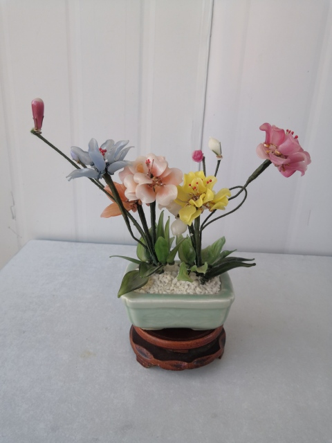 古玩陶瓷瓷胎青釉花盆拍賣，當前價格400元