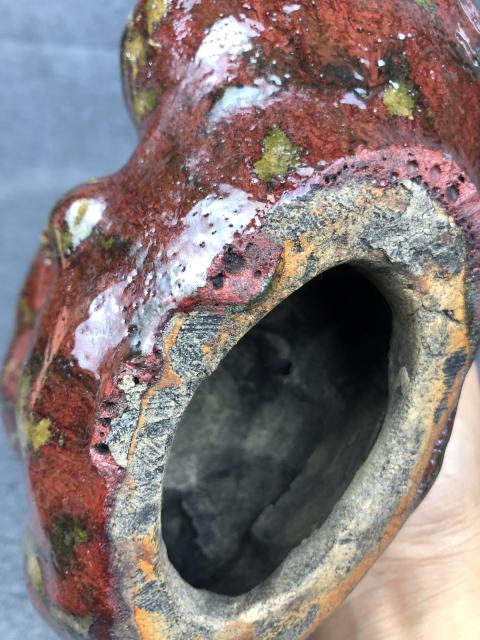 古玩陶瓷民國 窯變紅釉瑞獸水呈拍賣，當前價格950元