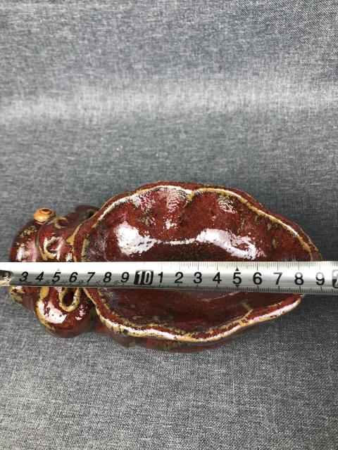 古玩陶瓷民國 窯變紅釉瑞獸水呈拍賣，當前價格950元