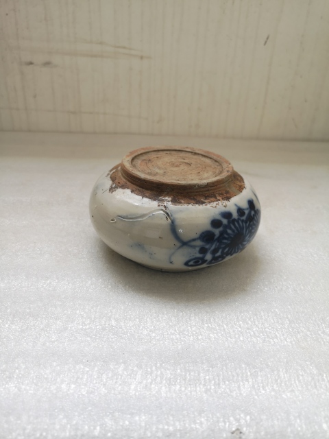 古玩陶瓷磁州窯青花水盂拍賣，當前價格580元