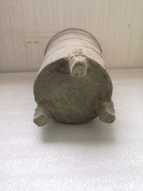 古玩陶瓷灰陶彩繪弦紋陶倉拍賣，當前價格980元