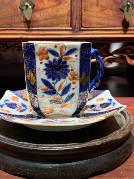 古玩陶瓷青花礬紅加彩杯盤拍賣,當(dāng)前價(jià)格480元