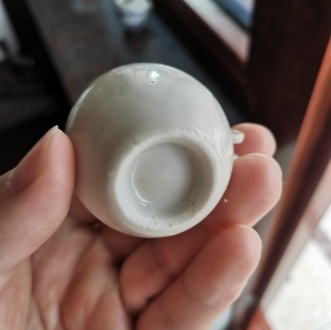 古玩陶瓷晚清：豆青釉鳥食罐拍賣，當前價格680元