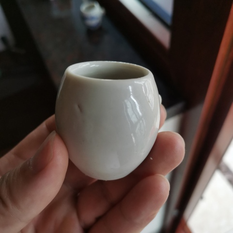 古玩陶瓷晚清：豆青釉鳥食罐拍賣，當前價格680元