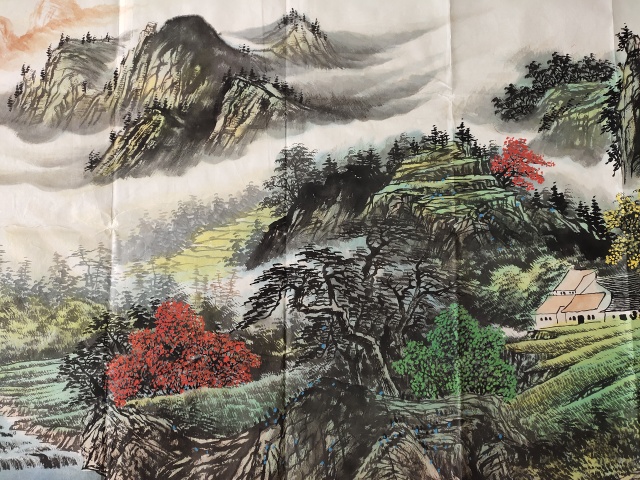古玩字畫著名畫家-潘興鵬《春泉帶花香》拍賣,當前價格2369元