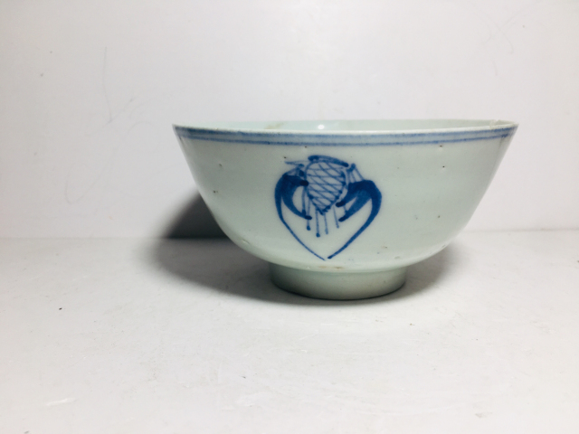 古玩陶瓷團鶴紋青花碗拍賣，當前價格999元