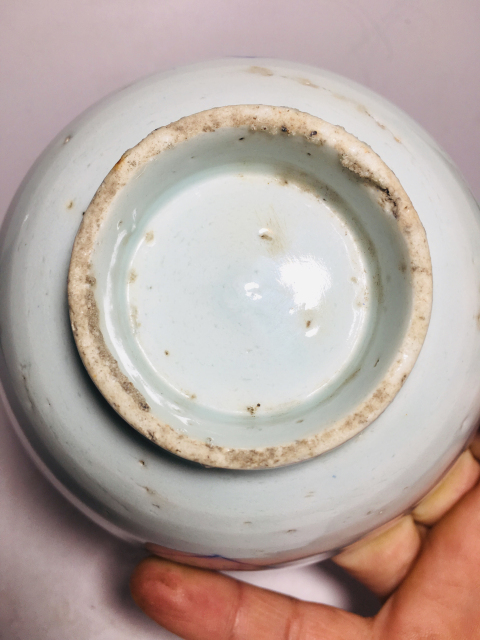 古玩陶瓷團鶴紋青花碗拍賣，當前價格999元