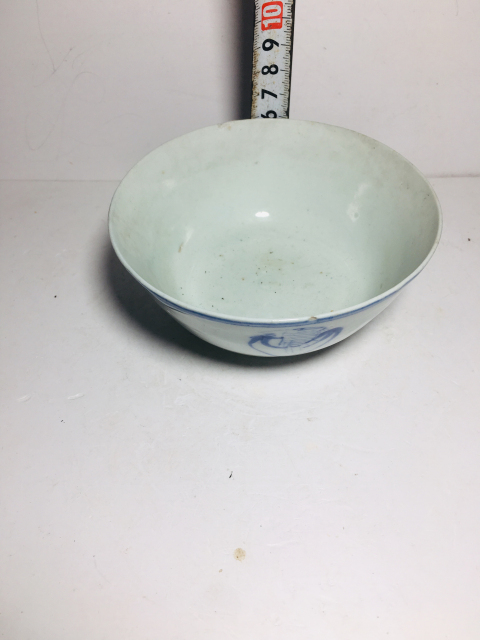 古玩陶瓷團鶴紋青花碗拍賣，當前價格999元
