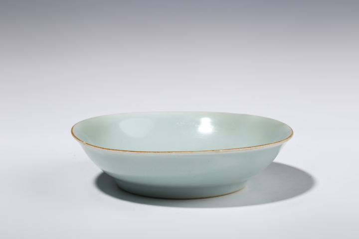 古玩陶瓷豆青釉小盤拍賣,當前價格556元