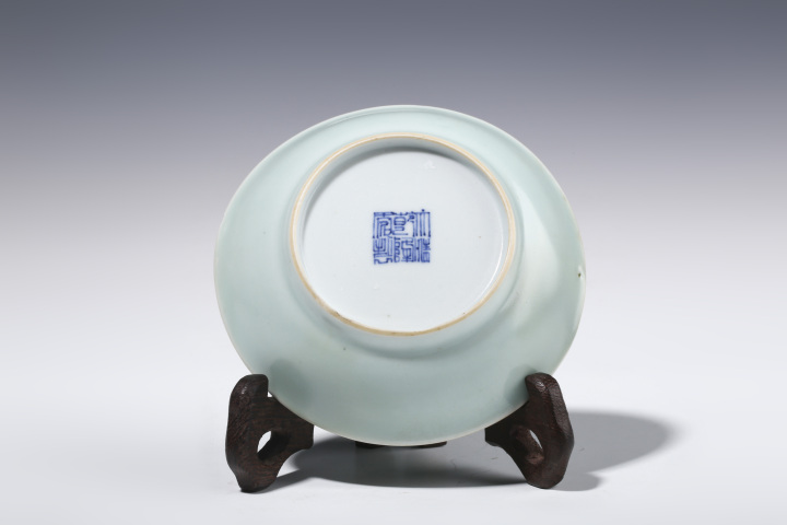 古玩陶瓷豆青釉小盤拍賣,當前價格556元