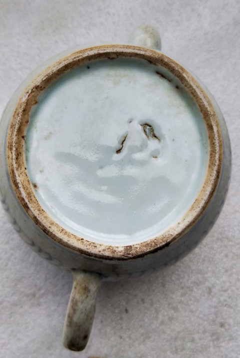 古玩陶瓷清代 淡描青花執壺拍賣,當前價格255元