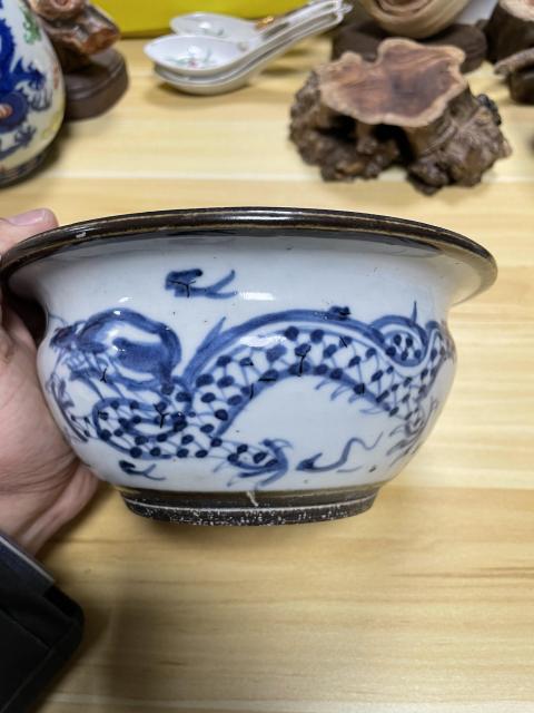 古玩陶瓷清道光 精品青花龍紋香爐(蘇州文物商店庫(kù)出)拍賣(mài),當(dāng)前價(jià)格1700元