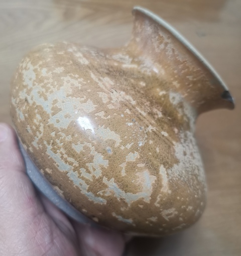 古玩陶瓷洪州窯青瓷撇口瓶拍賣，當前價格2300元