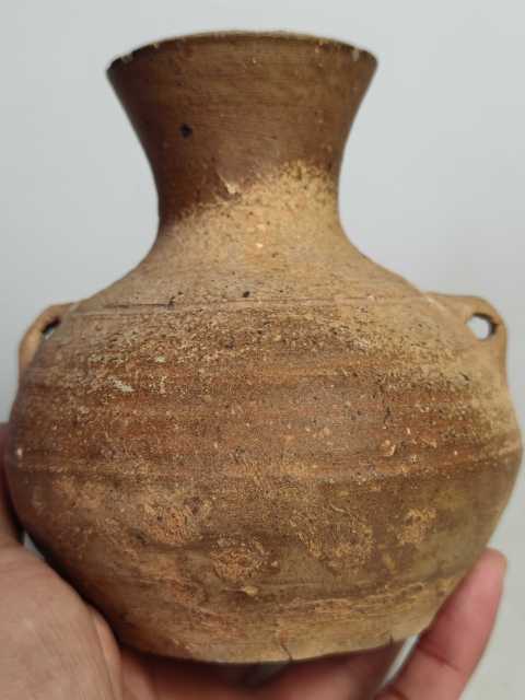 古玩陶瓷高古原始青瓷雙系壺拍賣，當前價格1000元