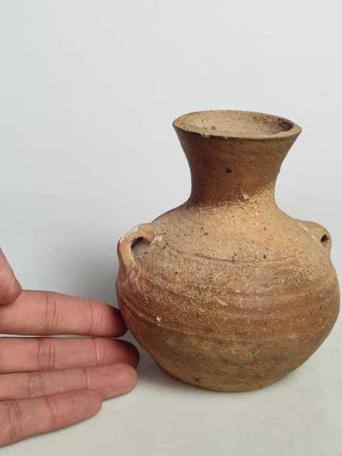 古玩陶瓷高古原始青瓷雙系壺拍賣，當前價格1000元