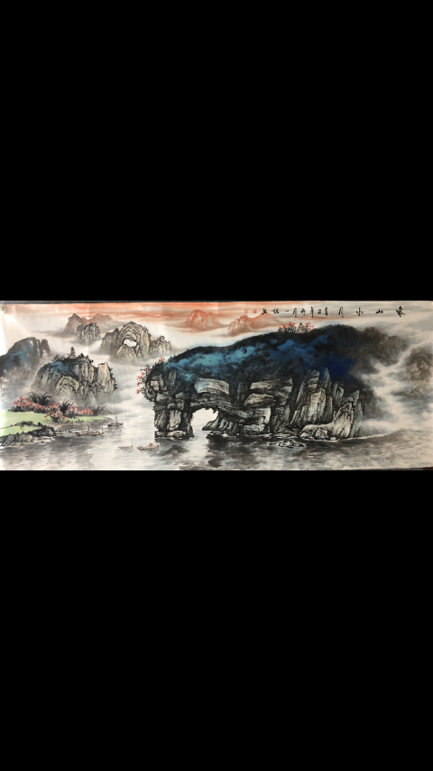 古玩字畫名家吳一諾老師精品山水拍賣,當前價格2999元