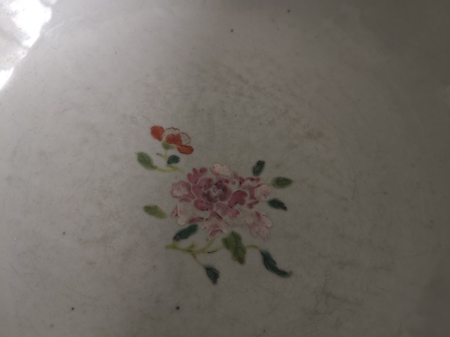 古玩陶瓷粉彩花卉紋碗拍賣,當前價格5600元