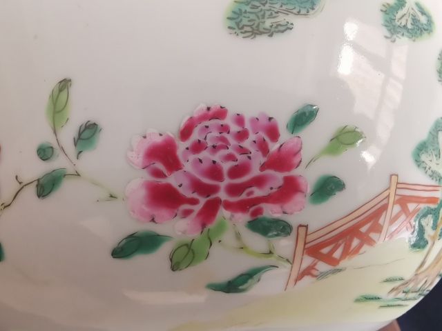 古玩陶瓷粉彩花卉紋碗拍賣,當前價格5600元