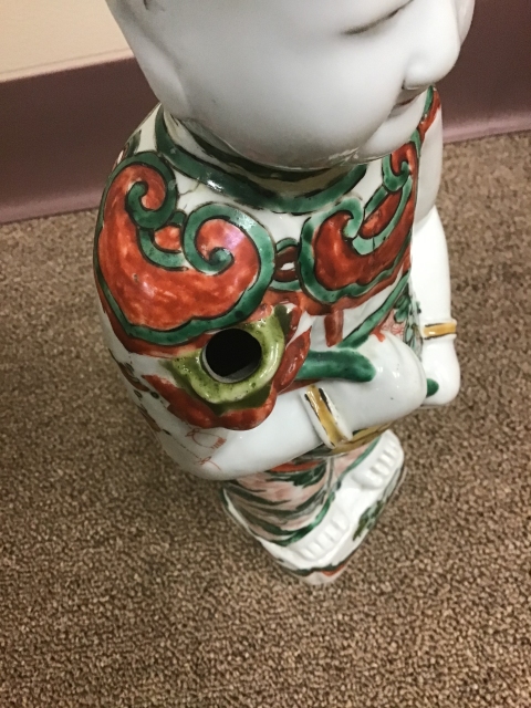 古玩陶瓷五彩童子塑像拍賣，當前價格18800元