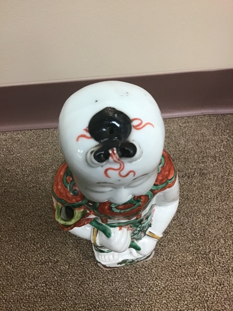 古玩陶瓷五彩童子塑像拍賣，當前價格18800元