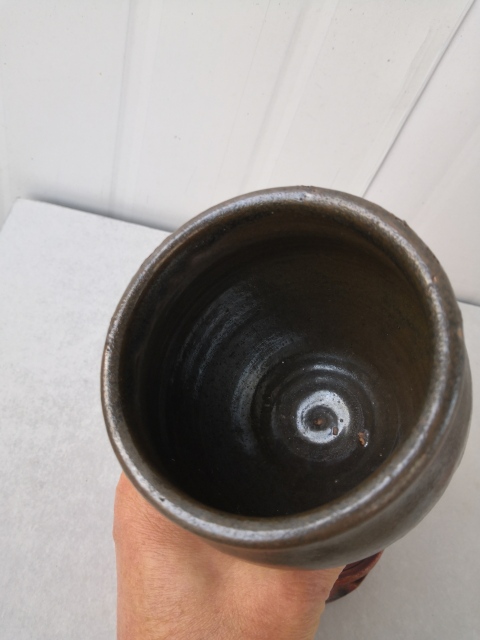古玩陶瓷褐釉罐拍賣，當(dāng)前價(jià)格300元