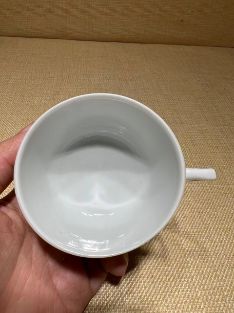 古玩陶瓷民國精品淺絳彩猛虎詩文執杯拍賣，當前價格1999元