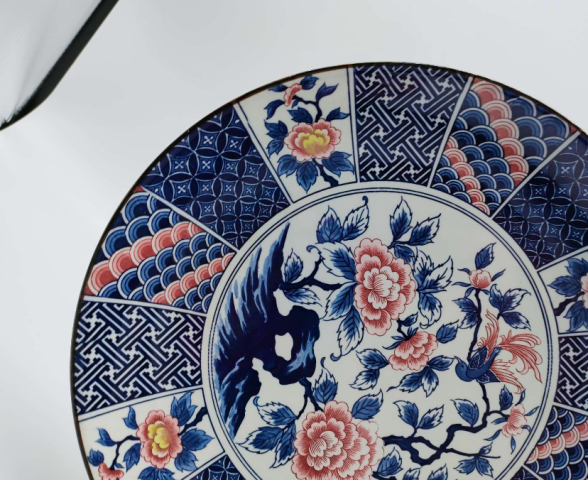 古玩陶瓷花卉紋盤拍賣，當前價格398元