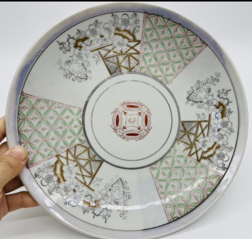 古玩陶瓷花卉紋彩繪盤拍賣,當前價格260元