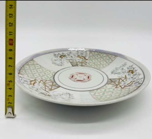 古玩陶瓷花卉紋彩繪盤拍賣,當前價格260元
